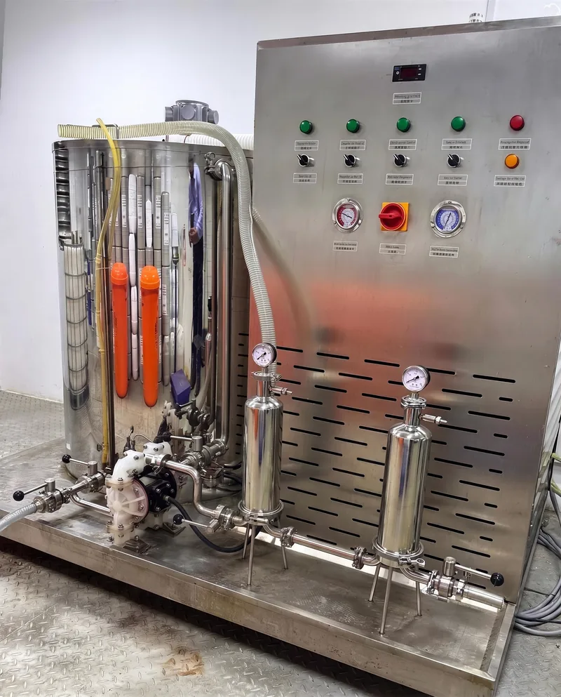 Cold filtration skid at the Luxury Line Perfumes factory